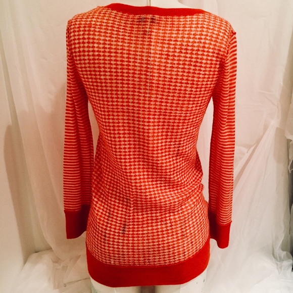 Joie Aimee Alpaca Sweater - Orange & White - Picture 6 of 8